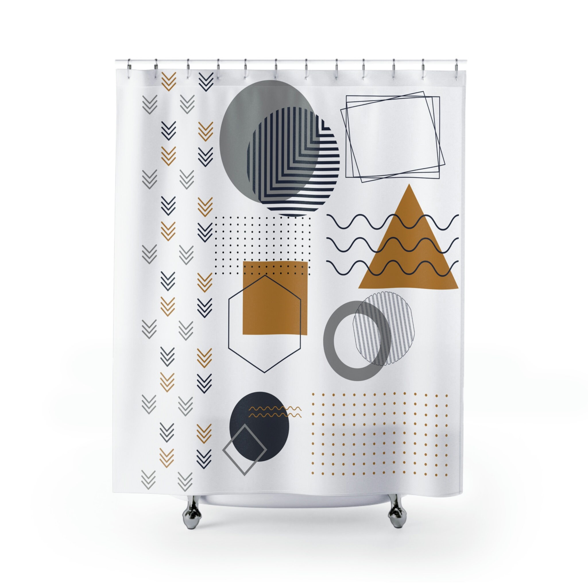 Unique Geometric Wonder Shower Curtain For Every Home