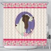 Unique Gift For Dog Lovers - English Springer Spaniel Pink Floral Shower Curtain For Girls' Bathroom Decor - Pt0640