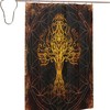 Unique Golden Viking Norse Yggdrasil Tree Life Shower Curtain - Waterproof And Eye-Catching