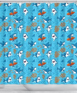 Unique Great White Shark Shower Curtain Design For Shark Lovers