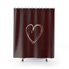 Unique Heart Shower Curtain With Minimalist Design For Your Bathroom