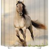 Unique Horse Penguin Design Theme Cloth Fabric Bathroom Shower Curtain