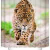 Unique Leopard Design Theme Cloth Fabric Bathroom Shower Curtain
