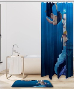 Unique Man and Mermaid Love Shower Curtain for Elegant Bathroom Decor