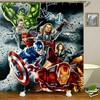 Unique Marvel Spiderman Deadpool Batman Waterproof Fabric Bathroom Shower Curtain