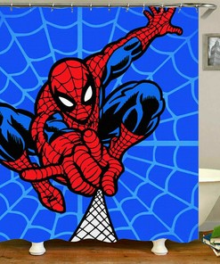 Unique Marvel Spiderman Deadpool Batman Waterproof Fabric Bathroom Shower Curtain