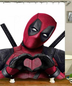 Unique Marvel Spiderman Deadpool Batman Waterproof Fabric Bathroom Shower Curtain