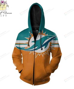 Unique Miami Dolphins Nfl 3D All Over Print Hoodie With Zip-Up Style And Printful Design