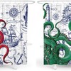 Unique Nautical Octopus Shower Curtain For A Rustic Bathroom