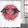 Unique Norse Decor Odin Rune Shower Curtain Design, 3D Printed Artwork for Bathroom/Washroom, Waterproof and Durable