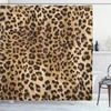 Unique Panther Big Cat Bathroom Decor Shower Curtain With Leopard Print Skin Pattern
