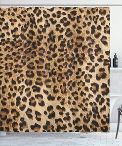 Unique Panther Big Cat Bathroom Decor Shower Curtain With Leopard Print Skin Pattern