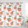 Unique Peach Fruits Bathroom Shower Curtain Design