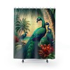 Unique Peacock Bird Lover Gift Shower Curtain - At Home Bathroom Decor