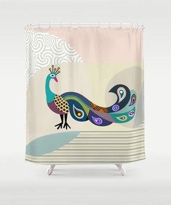 Unique Peacock Feather Shower Curtain - Perfect Gift for Any Bird Lover
