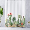 Unique Plant Bathroom Curtain Featuring Cactus Shower Curtain