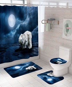 Unique Polar Bear Bathroom Shower Curtain