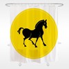 Unique Running Horse Design Shower Curtain in Waterproof Fabric