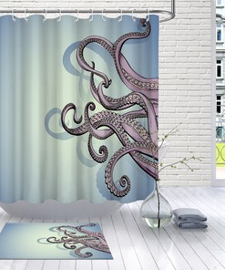Unique Sea Octopus Tentacles Shower Curtain With Waterproof Fabric For Your Bathroom