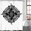 Unique Shower Curtain Ideas with Norse Decor Vikings Odin Rune Art, 3D Printed Bathroom Decor, Waterproof and Durable