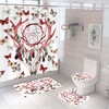 Unique Shower Curtain With Deer Skull And Butterfly Print