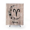 Unique Shower Curtain With Festive Aries Zodiac Sign Print