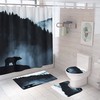 Unique Shower Curtain With Rustic Lodge Bear Moose Print, Perfect For Nature Lovers