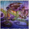 Unique Shower Curtain with Colorful Octopus Art Print Design