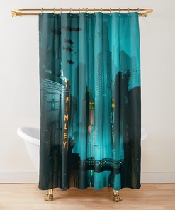 Unique Shower Curtain with Humorous Star Design