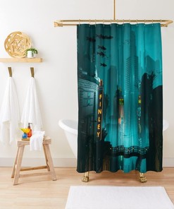 Unique Shower Curtain with Humorous Star Design