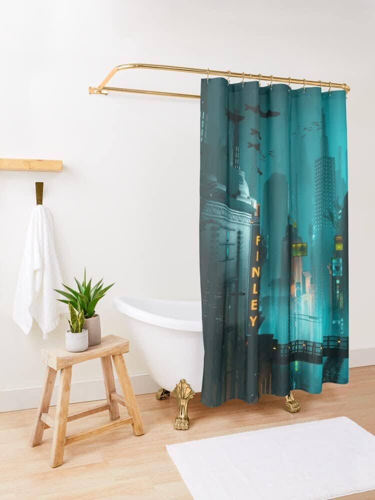 Unique Shower Curtain with Humorous Star Design