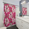 Unique Shower Curtain with One Spring Flower 
