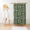 Unique Shower Curtains - Olive Army Green Black White Leopard Spots Bath Set