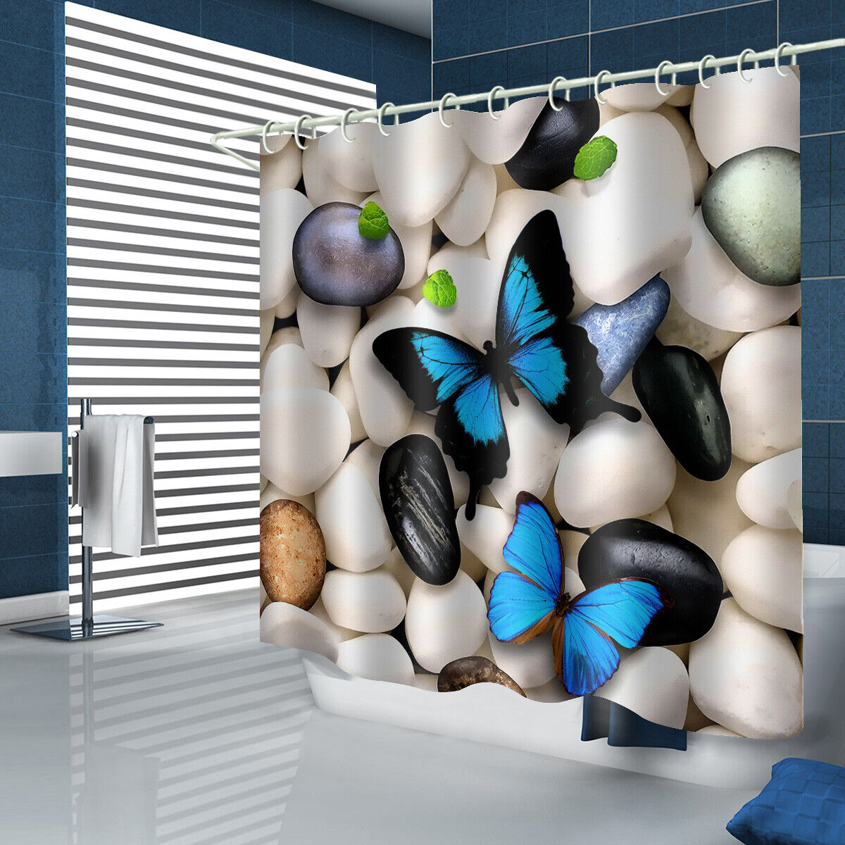 Unique Shower Curtains With Quirky Butterfly Designs - Great For Out-Of-The-Box Bathroom Decor - Image 2