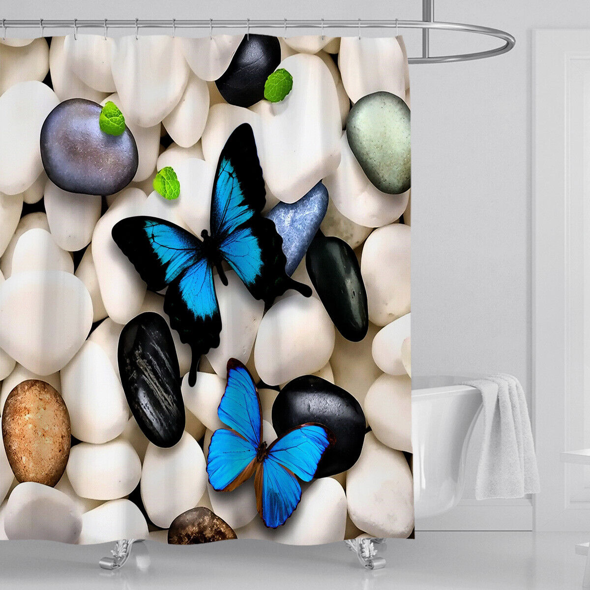 Unique Shower Curtains With Quirky Butterfly Designs - Great For Out-Of-The-Box Bathroom Decor - Image 3