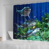 Unique Shower Curtains with Sharks Print Shower Curtain for Your Bathroom