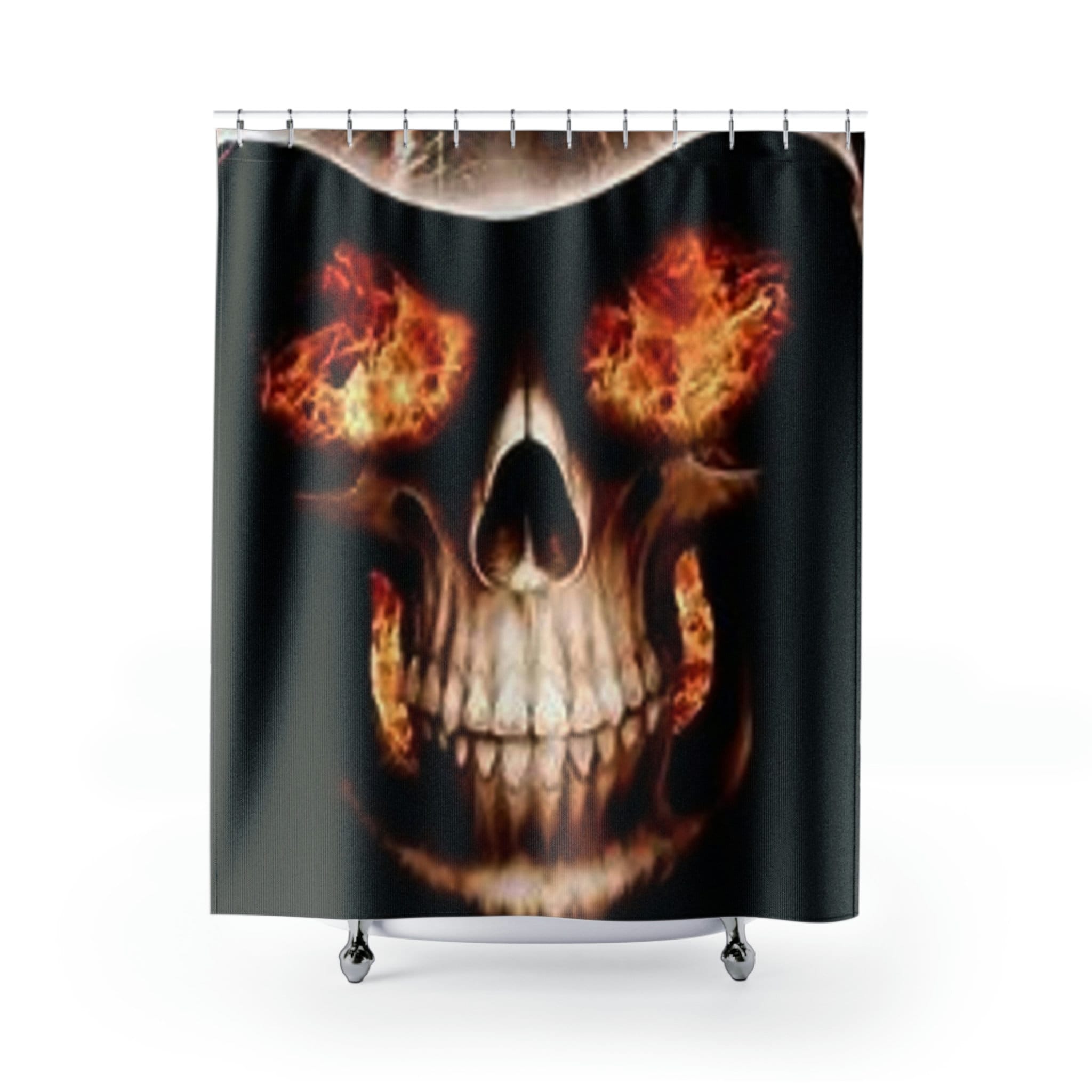 Unique Skull Fabric Shower Curtain - Unique Skull Bathroom Decor