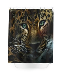 Unique Spotted Shower Curtain with Abstract Design for Modern Bathroom 