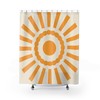 Unique Sun Simple and Waterproof Shower Curtain with Cloth Fabric for Bathroom Decoration 