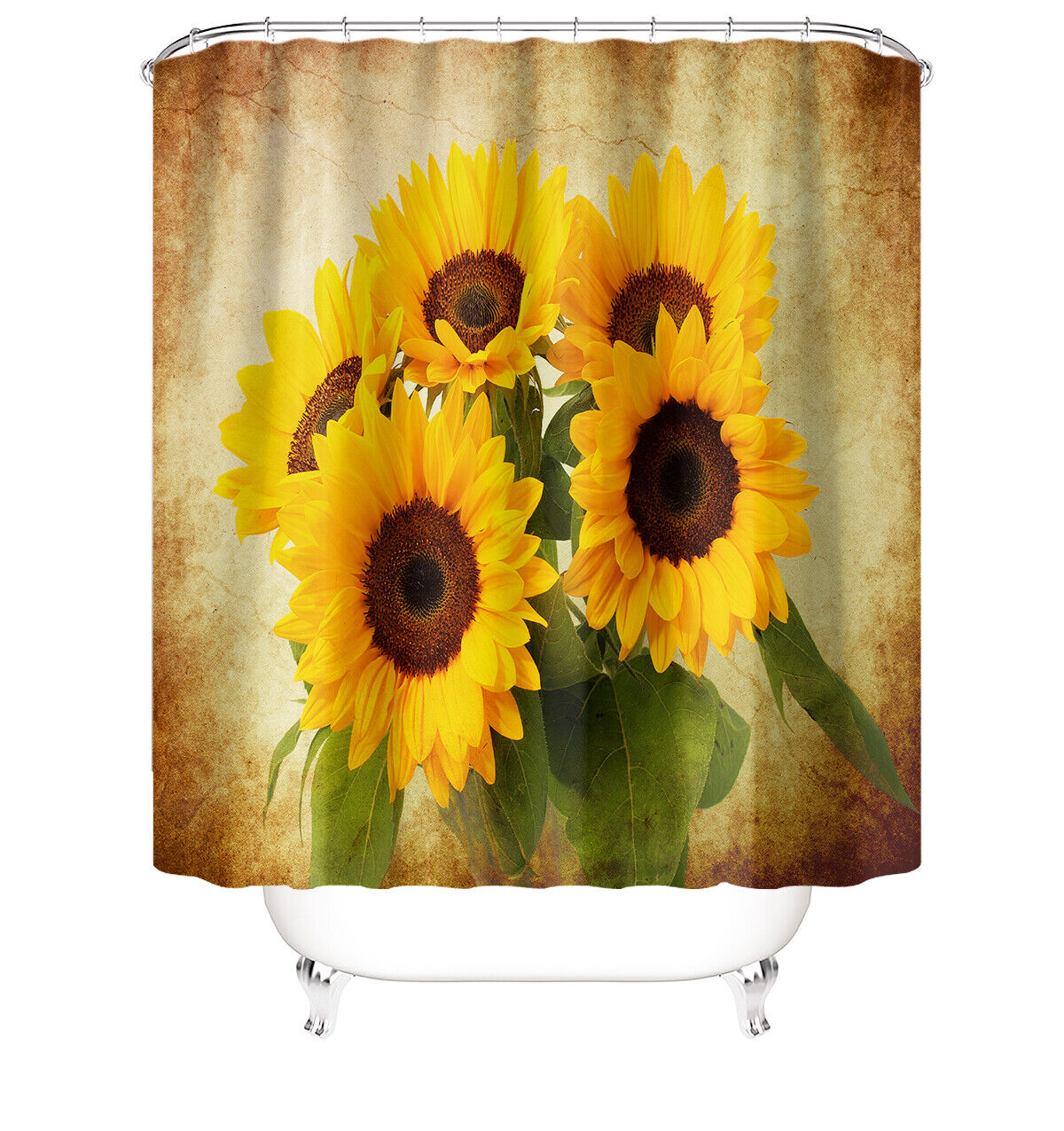 Unique Sunflower Shower Curtain for a Quirky and Playful Bathroom