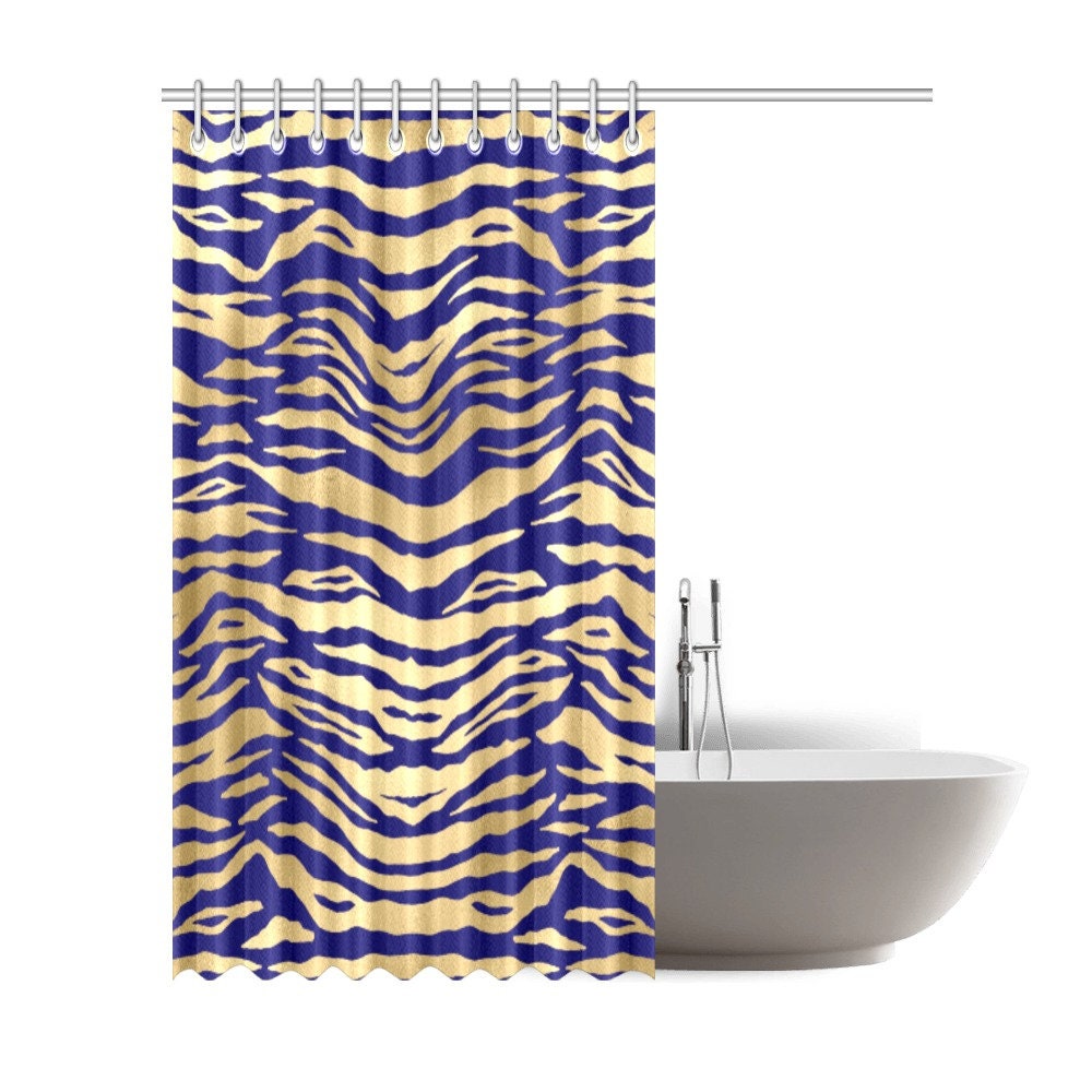 Unique Tiger Print Shower Curtain - Ideal Gift for Animal and Cat Lovers - Waterproof Home Decor