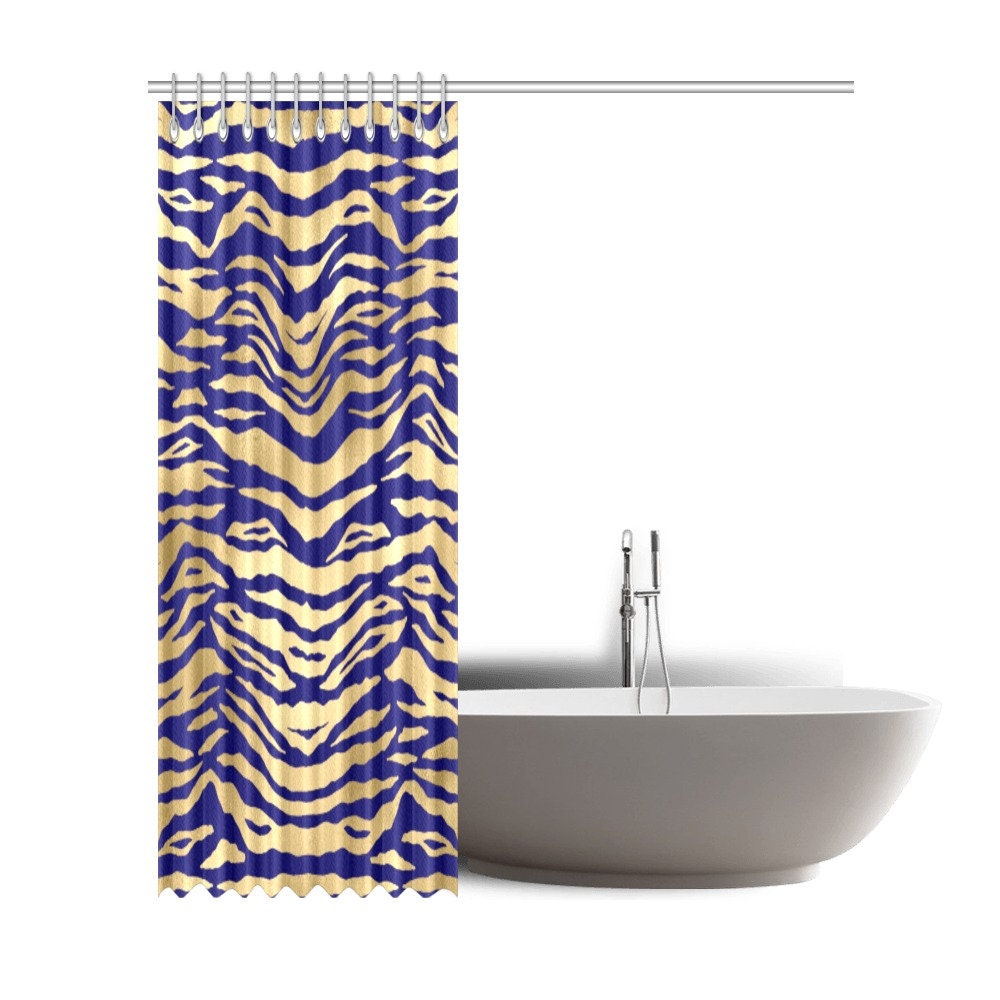 Unique Tiger Print Shower Curtain - Ideal Gift for Animal and Cat Lovers - Waterproof Home Decor