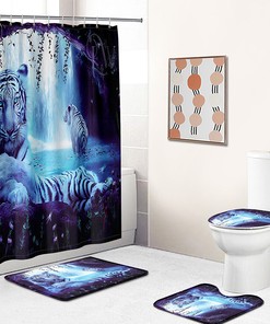 Unique Tiger Shower Curtain for Wild and Artistic Bathroom Decor