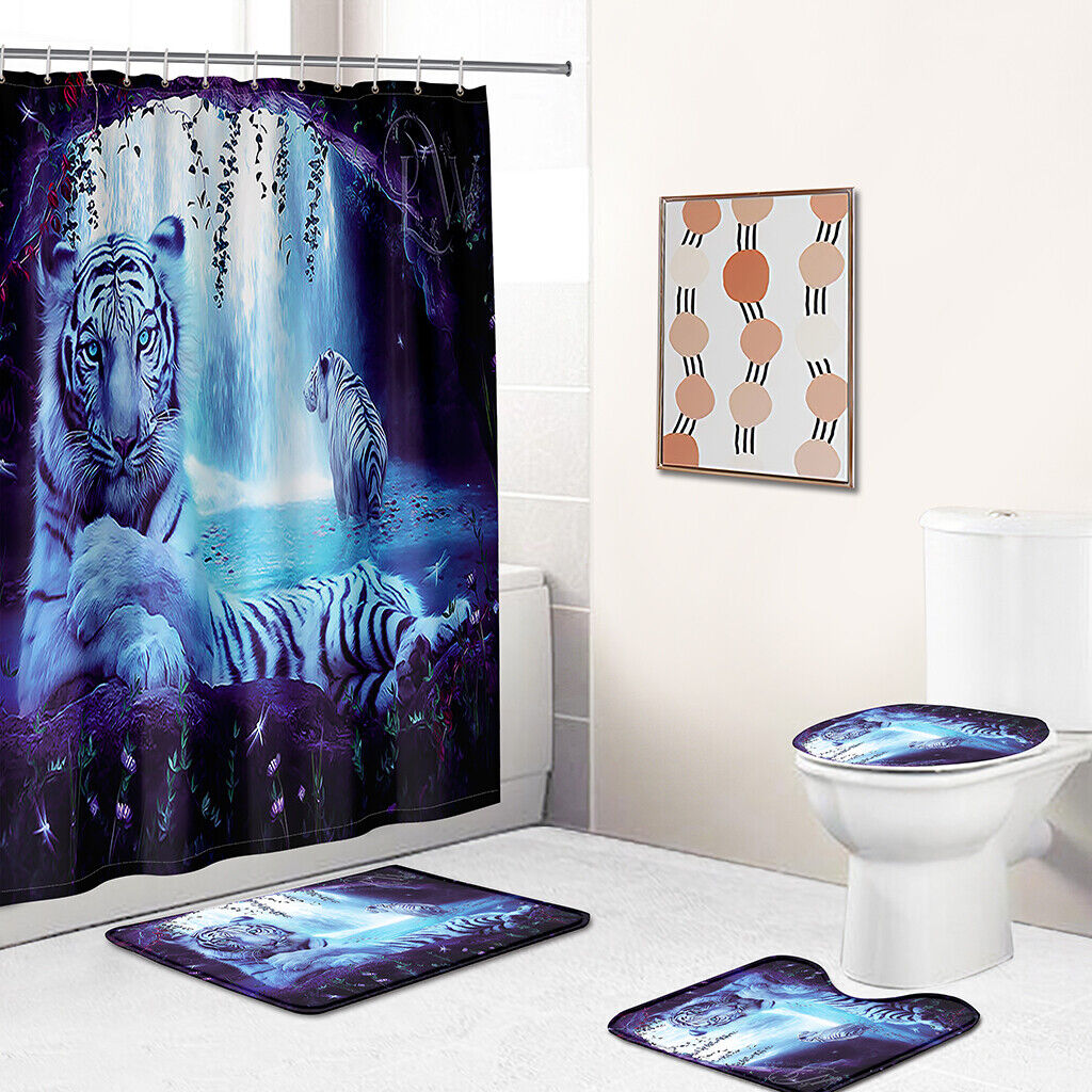 Unique Tiger Shower Curtain for Wild and Artistic Bathroom Decor
