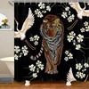 Unique Tiger Waterproof Shower Curtain for Youthful Bathroom Decor