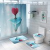 Unique Tree and Heart Valentine Shower Curtain for Your Romantic Bathroom