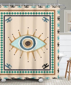 Unique Tribal Boho Retro Evil Eye Witchy Southwest Classic Cool Bathroom Shower Curtain for a One-of-a-Kind Bathroom