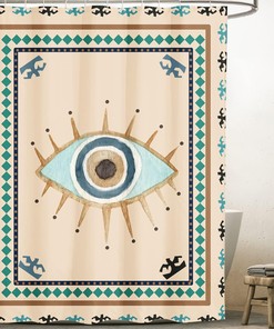 Unique Tribal Boho Retro Evil Eye Witchy Southwest Classic Cool Bathroom Shower Curtain for a One-of-a-Kind Bathroom