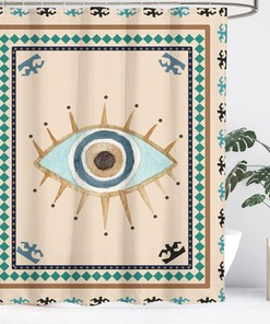 Unique Tribal Boho Retro Evil Eye Witchy Southwest Classic Cool Bathroom Shower Curtain for a One-of-a-Kind Bathroom