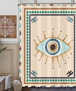 Unique Tribal Boho Retro Evil Eye Witchy Southwest Classic Cool Bathroom Shower Curtain for a One-of-a-Kind Bathroom